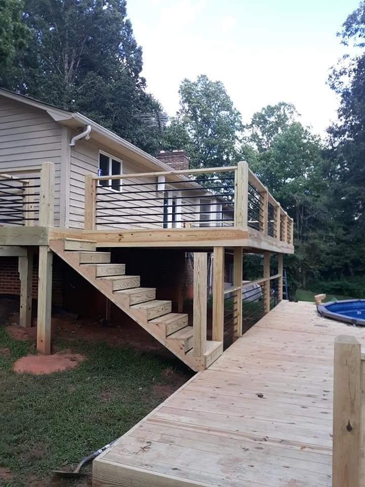 Custom deck built in Gastonia NC by Vaughn Home Improvement