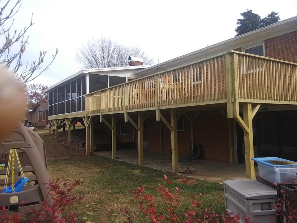 Custom deck built in Bessemer City NC by Vaughn Home Improvement